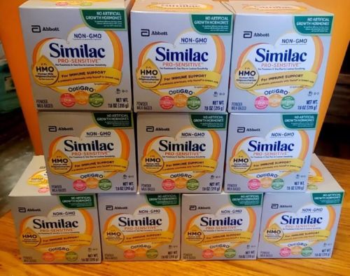 SIMILAC PRO-SENSITIVE FOR IMMUNE SUPPORT INFANT FORMULA LOT OF 10 - 7.6 OZ CANS