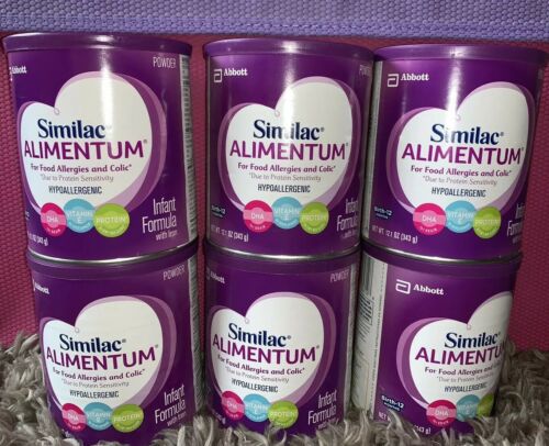 Six (6) 12.1 oz Cans Of Similac Alimentum Food Allergies & Colic HYPOALLERGENIC