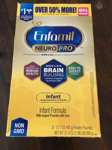 Enfamil neuro pro infant yellow powder 2 - 15.7 oz -baby formula is not expired