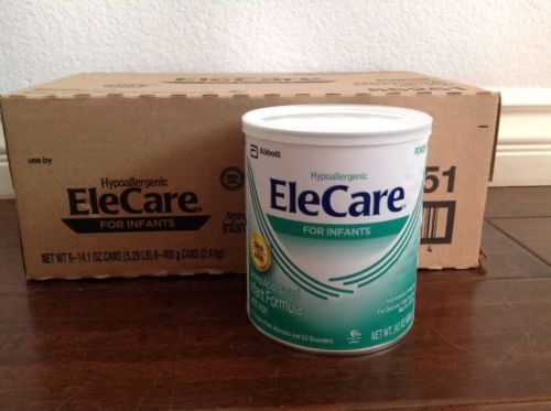 One case - 6 cans - EleCare DHA/ARA Infant Powder Formula - 14.1 Oz