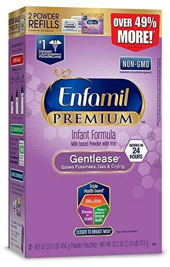 4 boxes of enfamil gentlelease refill box