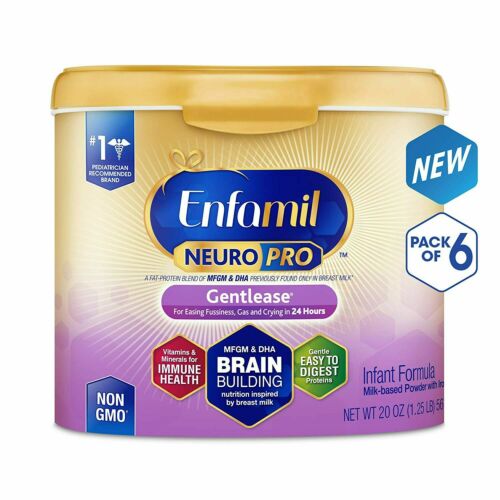 (6) Enfamil Gentlease NeuroPro Baby Formula, Powder, 20 oz expires 05/1/2020