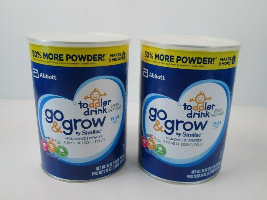 Lot of 2 Similac Go and Grow Toddler Formula Powder 36 oz 2 Cans Exp 05/2019