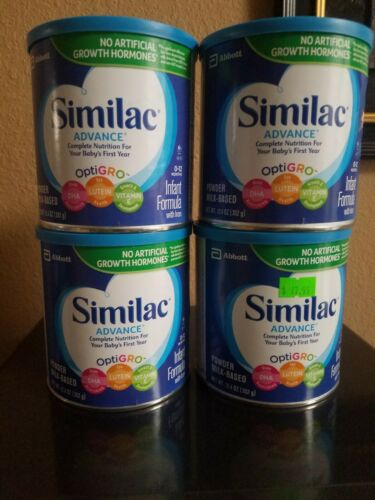 4x Similac Advance 1 Stage Infant Formula with Iron Powder Milk 12.4 Oz New!