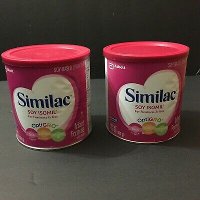 NEW Similac Soy Isomil 12.4 oz Lot of 2 Sealed Powder Formula Cans