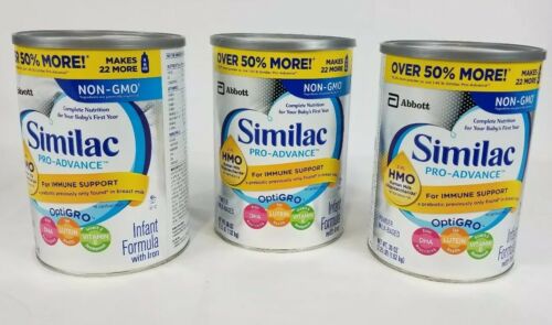 Similac Pro-Advance Non-GMO Infant Formula- 3 Large cans 36 oz ea.  FREE SHIP