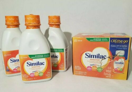 Similac Sensitive Infant Formula 3  32oz Bottles  6  8oz On the Go Bottles Lot
