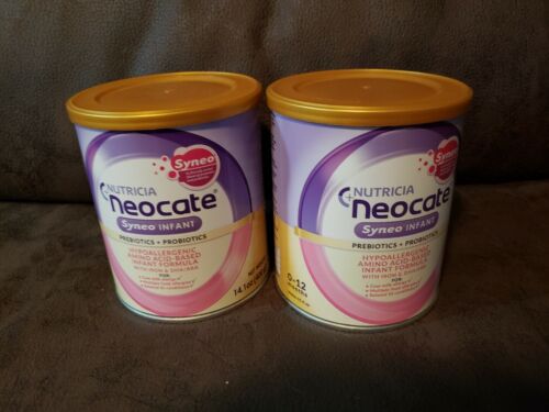 2 Brand New Sealed Nutricia Neocate Syneo Infant Formula 14.1oz Cans