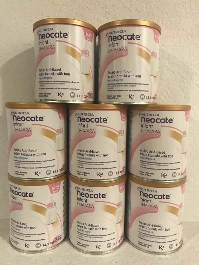 Nutricia Neocate DHA/ARA Hypoallergenic Infant Formula With Iron 8 - 14.1oz Cans