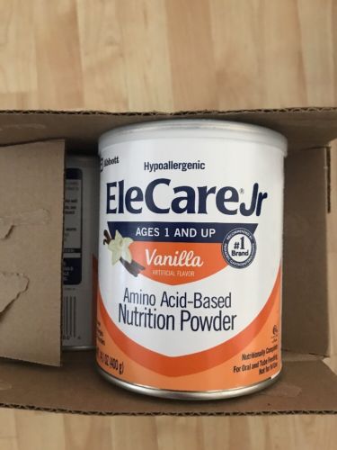 EleCare Jr Vanilla Flavored, 6 Cases (6 Sealed Cans)  2020 36 Cans