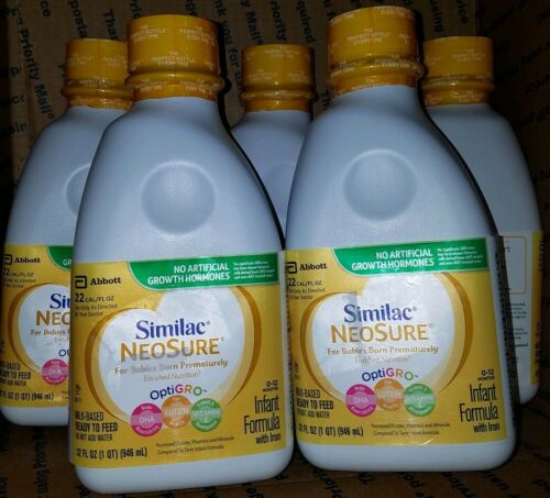 5 Similac NeoSure Baby Formula Ready To Feed New 32 oz Bottles