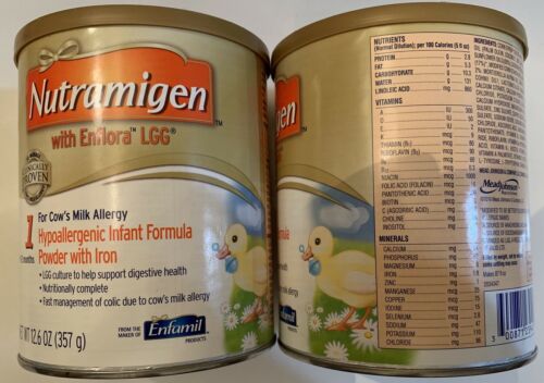 (2) Two Cans of Enfamil Nutramigen Powdered Baby Infant Formula 12.6 oz Cans New