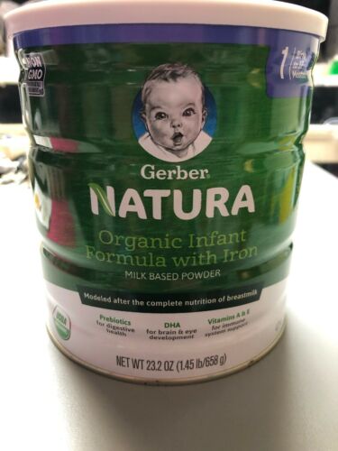 Gerber Natura Organic Infant Formula Powder Can 23.2 oz Exp 04/2020
