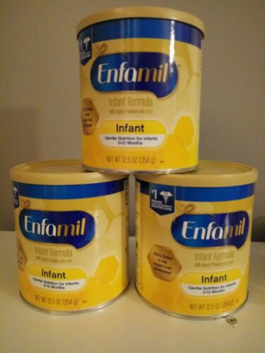 Brand New SEALED Enfamil Infant Formula powder 12.5 oz Lot of 3 cans Oct 1 2019