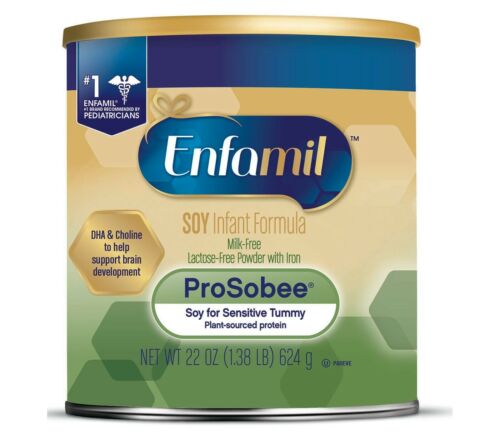 2 Large Cans Of 22 oz Enfamil ProSobee Soy Infant Formula Powder $49.95