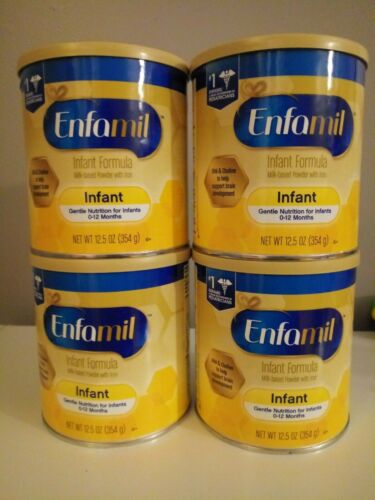 Brand New Sealed Enfamil Infant Formula Powder 12.5 oz Lot of 4 cans Nov 1 2019