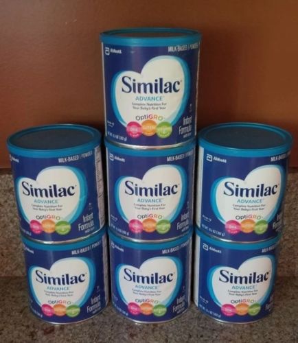 Similac Advance OptiGRO Powder Infant Formula with iron 0-12m 12.4 oz lot of 7