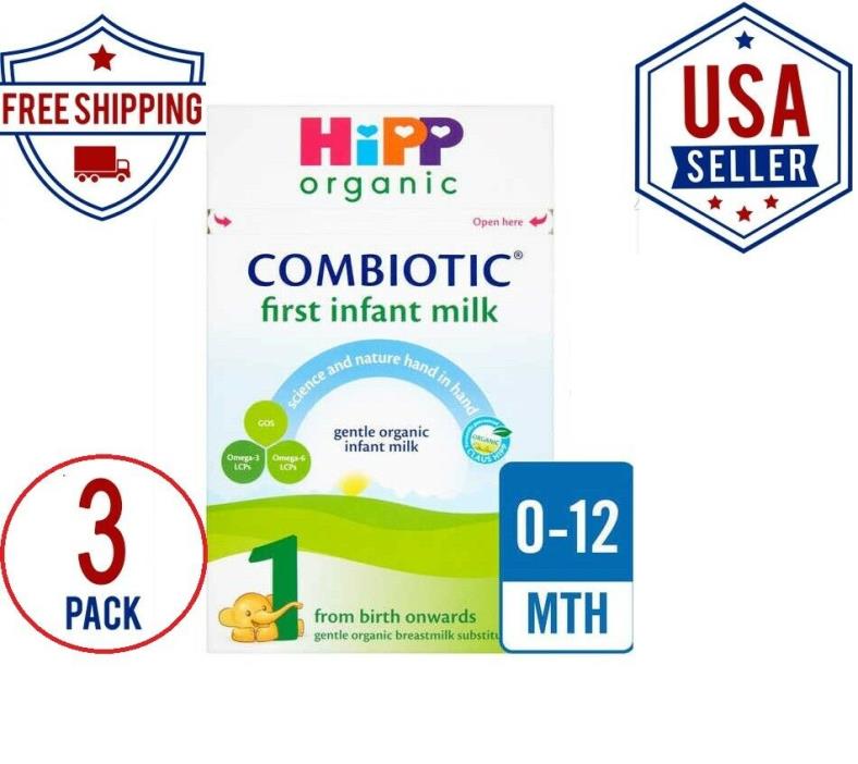 (USA Seller) 3 PACK HiPP Stage 1 Organic Combiotic First Infant Milk UK Ver 800g