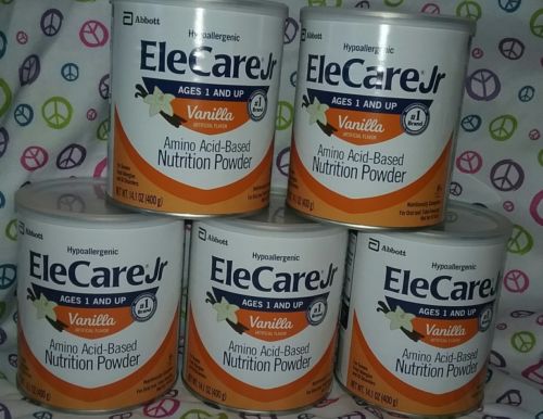 Elecare Jr. Vanilla powder 5 (five) 14.1 0z cans  exp. 05/2020 Free shipping
