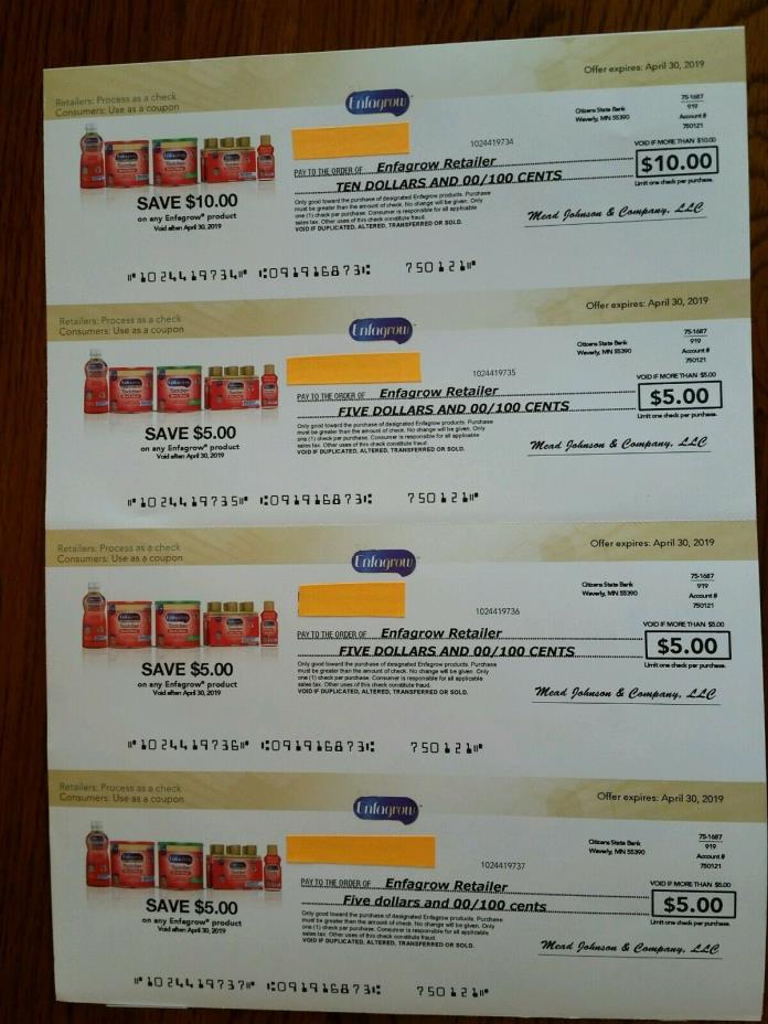 Save $25: Enfamil Enfagrow Baby Formula Coupons Expires 4/30/2019