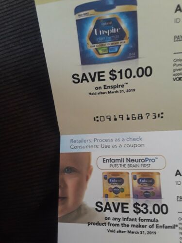 $10 off Coupon For Enfamil Enspire + $3  Enfamil Formula Coupon Expires 3/31/19