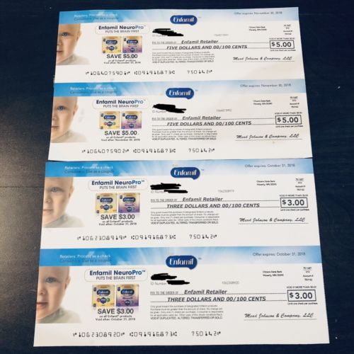 Enfamil Baby Formula Coupons $16 (2x$5 and 2x$3) Expires Oct 31 & Nov 31