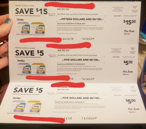 $25 Similac Baby Formula Checks April 25, 2019