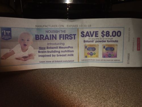 $8.00 Off 20oz Or Larger Enfamil Formula Coupon Expires 10.30.18 - WinnDixie