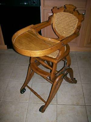 VICTORIAN AMERICAN CONVERTIBLE HIGHCHAIR/ROCKING CHAIR