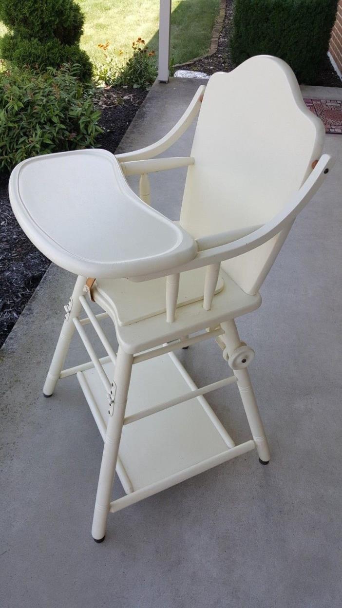 vintage wood high chair - convertible to desk