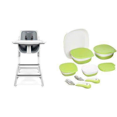 4moms White/Grey High Chair with Starter Kit