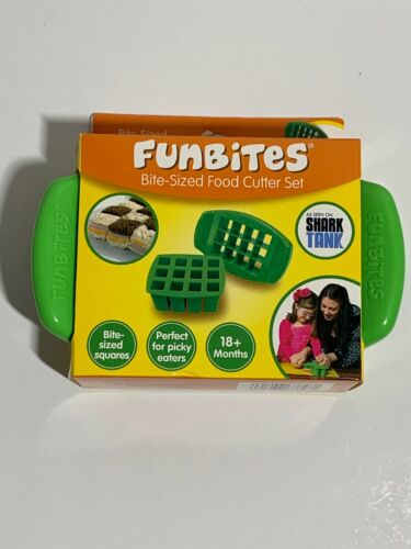 FunBites Bite Sized Food Cutter Set Square Shaped (BPA Free) 18+ Months