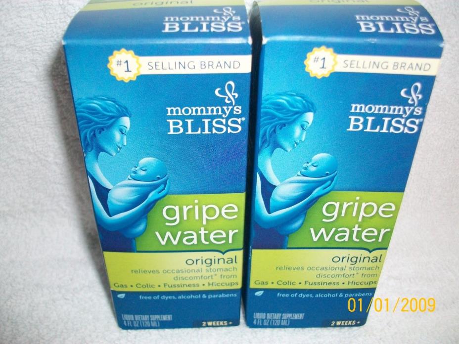 MOMMYS BLISS GRIPE WATER ORGINAL COLIC (2 BOXES ) 4 FL. OZ. EA. AGES - 2 WEEKS +