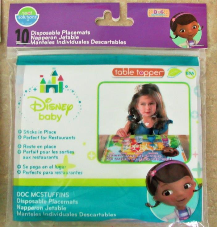 2 Pkgs Neat Solutions Disney Table Topper Disp Placemats Doc McStuffins 10 Each