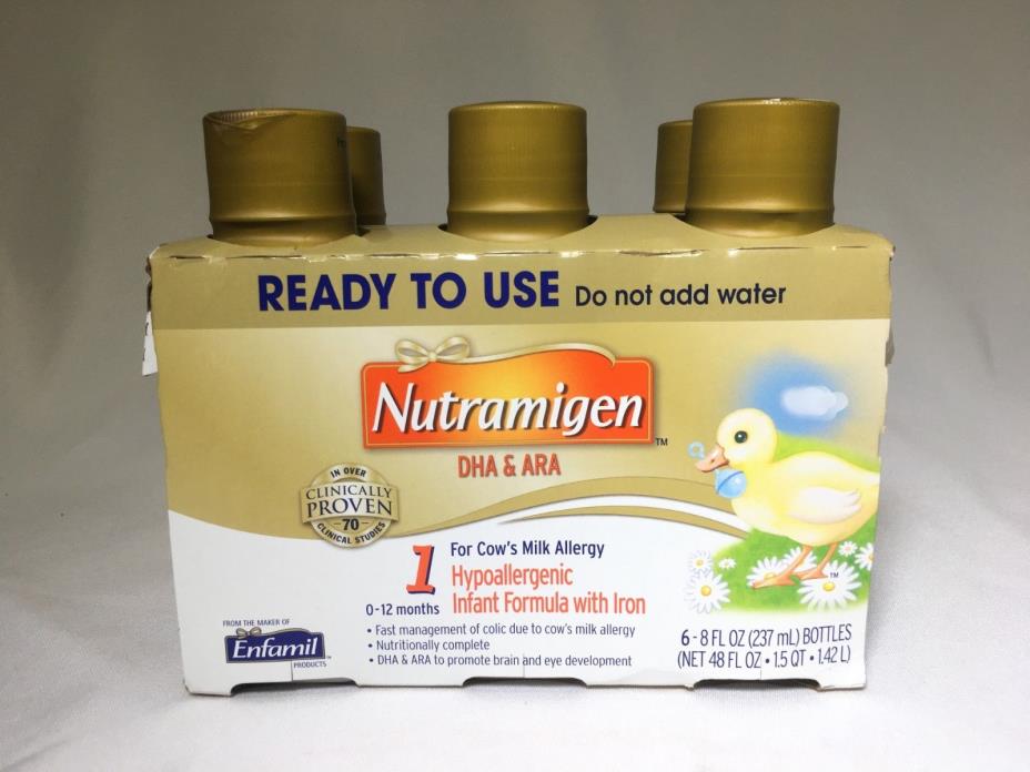 Nutramigen Baby Formula - 8 fl oz Plastic Bottles, 6 Count by Nutramigen