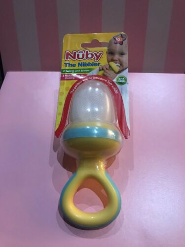 Nuby Garden Fresh The Nibbler Blue with Travel Cover Brand New Sealed