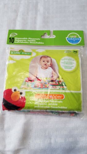 Disposable Placemats BPA Free For Baby Toddler Kids 10-ct. Pack Sesame Street