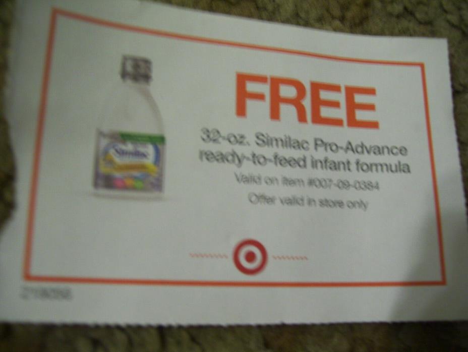 Complimentary 32 oz. SImilac pro-advance ready to feed infant formula