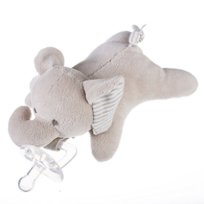 Benaturalbaby Organic Cotton Elephant - Soft Toy and Infant Pacifier - Stuffed