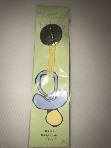 METAL MORPHOSIS PACIFIER CLIP Buck-A-Roo  Lead-free Pewter New