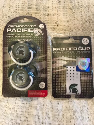 Spartan Orthodontic Pacifier And Clip NEW