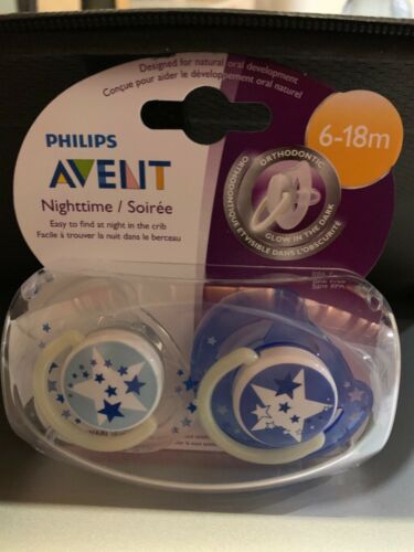 Philips Avent BPA Free Night Time Pacifier, 6-18 Months 2 ea Free Shipping