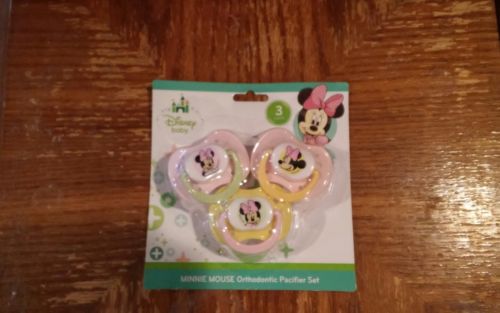 Disney Baby Minnie Mouse Orthodontic Pacifier Set 3Pk *Brand New*