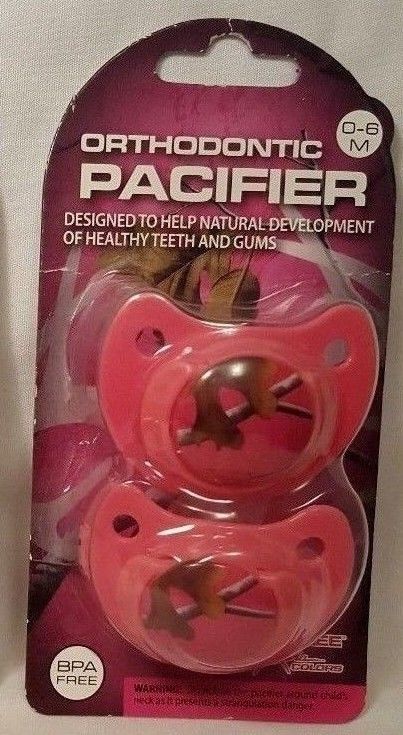 Realtree Xtra Colors Pink Camo Orthodontic Baby Pacifier BPA Free 0 - 6 Months