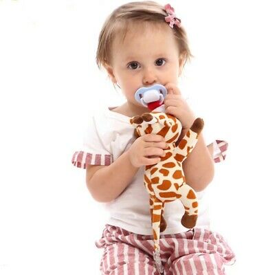 Baby Boy Girl Toys Dummy Pacifier Chain Clip Plush Animal Soother Nipples Holder