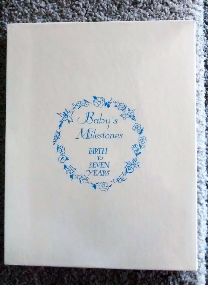 Vintage 1957 CR Gibson Baby Record Book Milestones Birth to Seven Years, Vtg