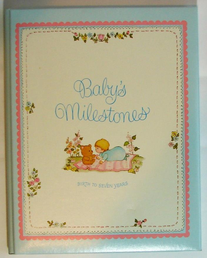 Baby Book Baby's Milestone Collection Record Vintage Birth to 7 Years