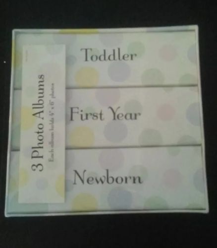 Hallmark Photo Albums Boxed Set of 3.Newborn-First Year-Toddler NEW