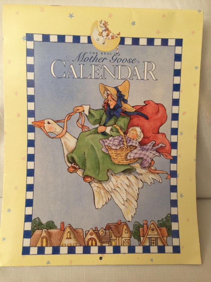 The Real Mother Goose Calendar w/ Stickers MARKINGS 1995  Baby Memories