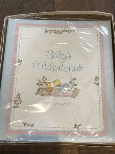 Baby's Milestones Book Children's Memory Album Birth - Seven Years 1977. New